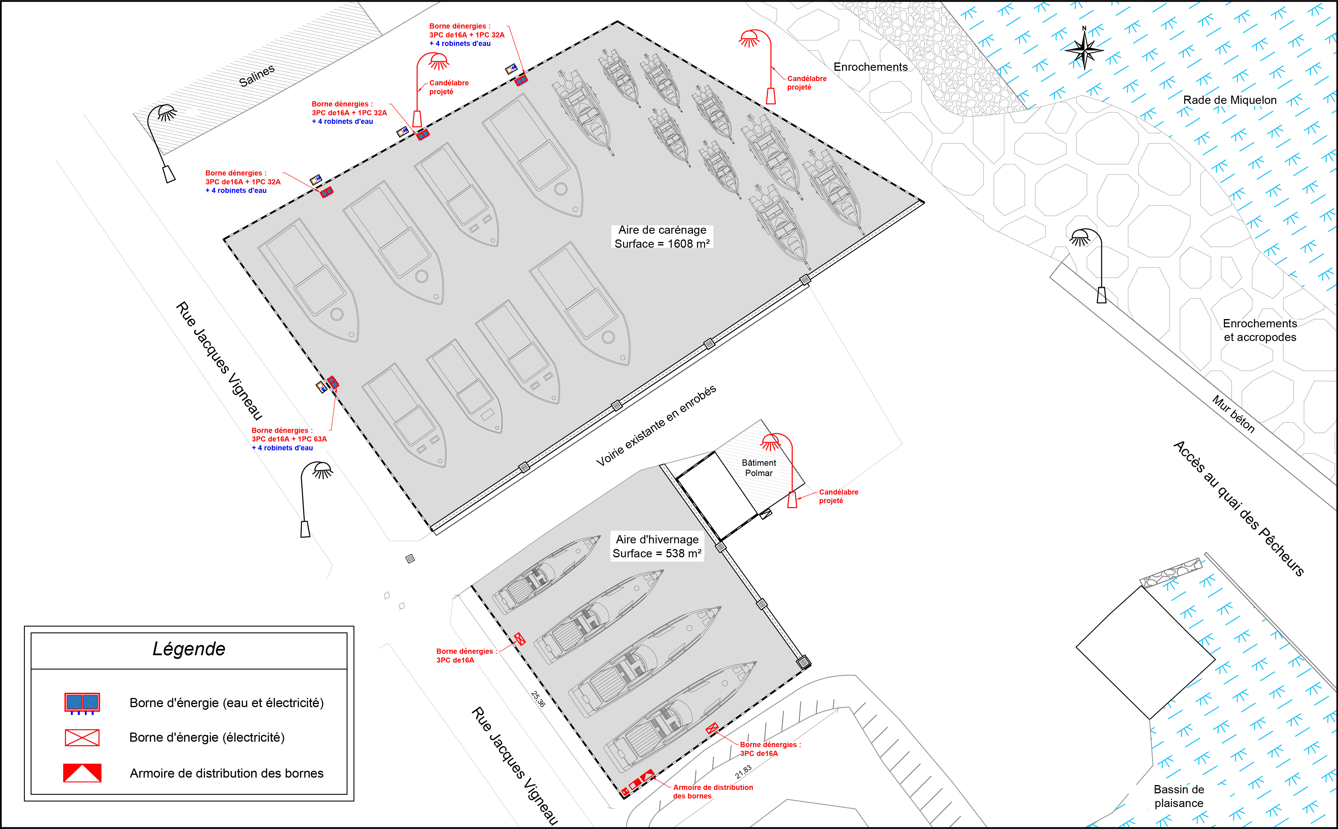 Vue en plan du projet 