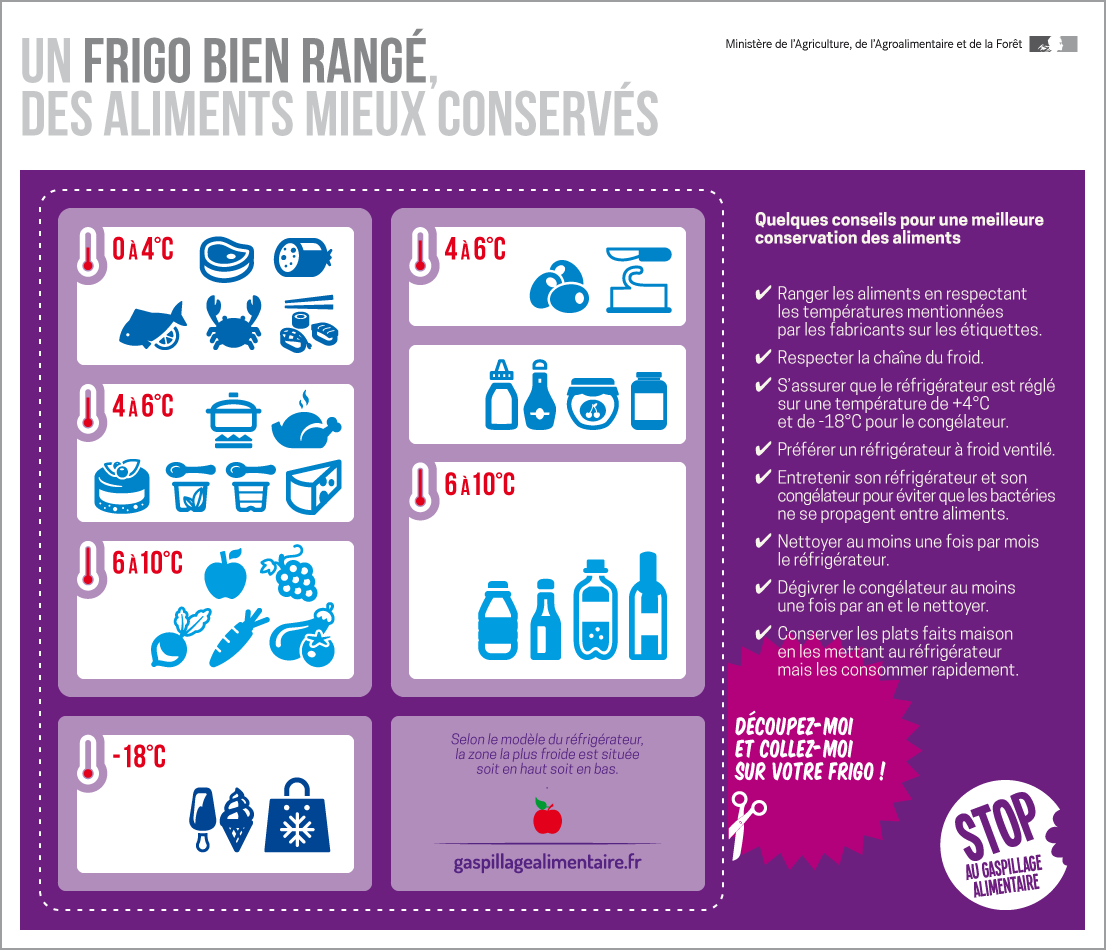 Un frigo bien rangé, des aliments mieux conservés